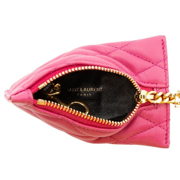 Saint Laurent Quilted Lambskin Triangle Charm - Picture 6 of 9